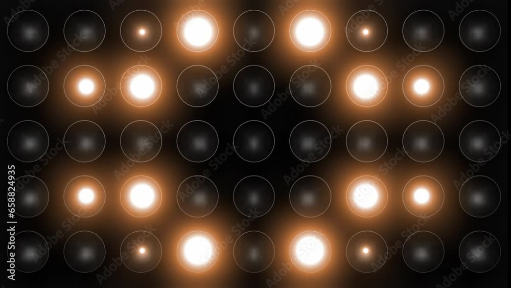 This stock motion graphic video of 4K Flashing Lights Pattern with