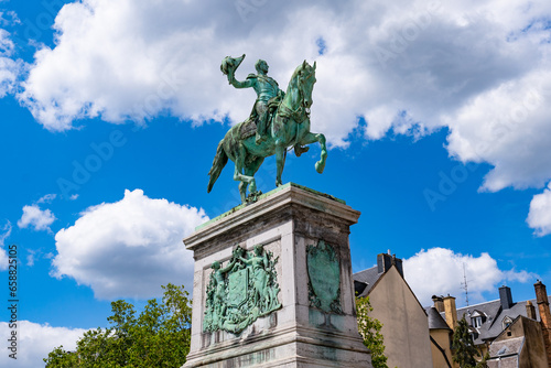 The statue of Grand Duke William II on the square Place Guillaume II photo