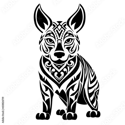 illustration of a tribal dog vector