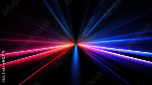 Design Background for Bursting Lights in Neon Colors