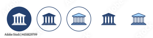Bank icon vector. Bank sign and symbol, museum, university