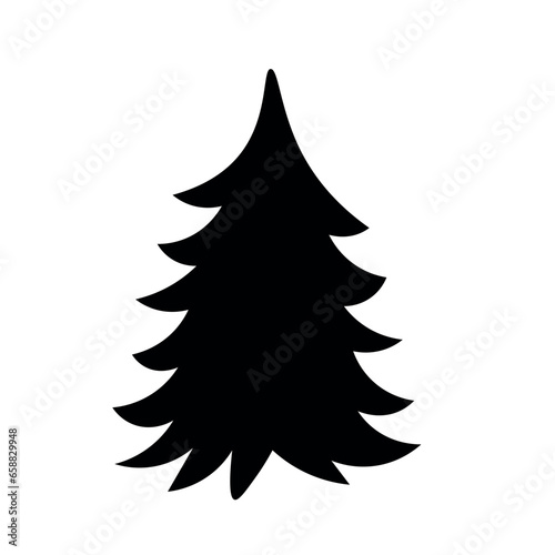 Christmas tree on white background