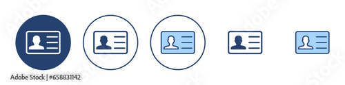 License icon vector. ID card icon. driver license, staff identification card