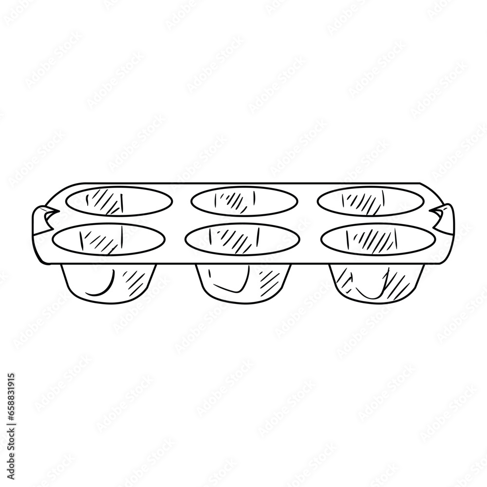 Muffin tray on white background