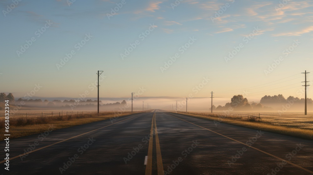 Illustration of Rural Roads at Daytime