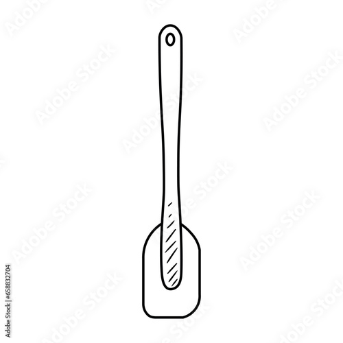 Kitchen spatula on white background