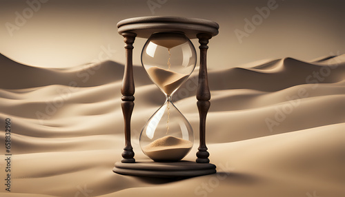 sand flowing through a hourglass