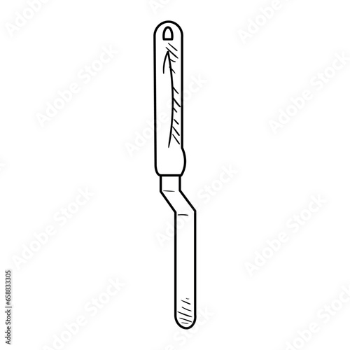Frosting spatula on white b...