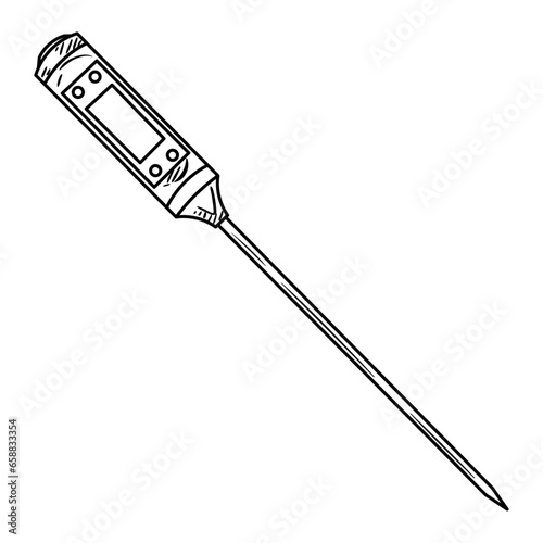 Digital food thermometer on...