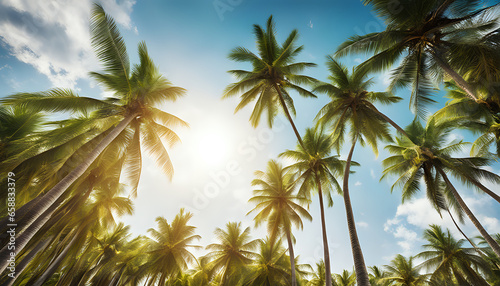palm trees in the sunlight