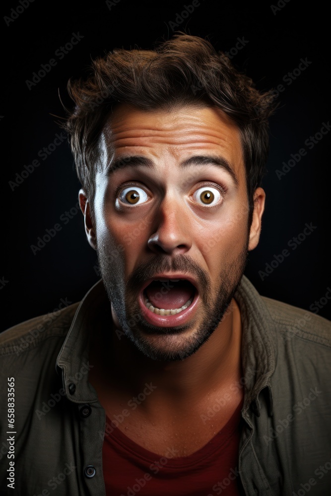 a man with his mouth open a man with his mouth open