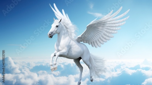 a white horse with wings © sam