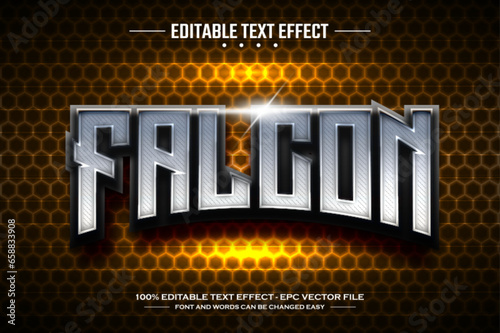 Falcon 3D editable text effect template