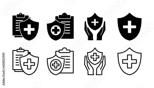 Health insurance icon vector. medical insurance icon