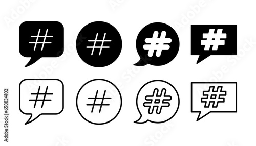 Hashtag icon vector. hashtag simbols