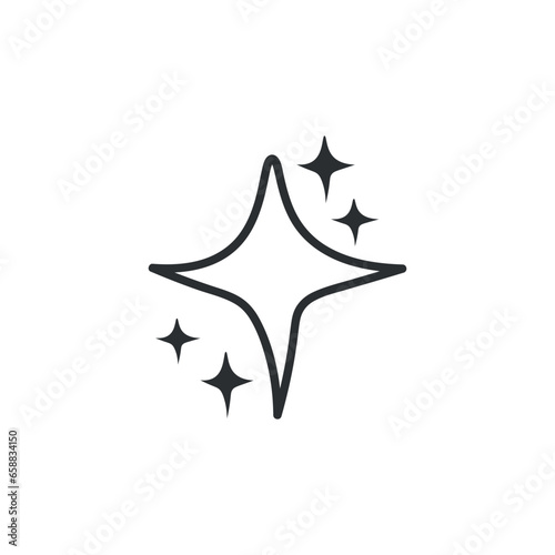 Shining stars on white background 