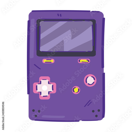 Retro games console on whit...