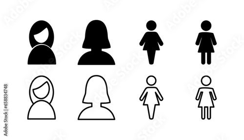 Female icon vector. toilet icon. restroom sign. gender