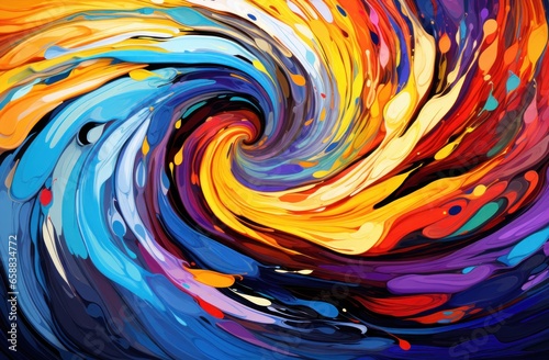 a colorful swirl of paint