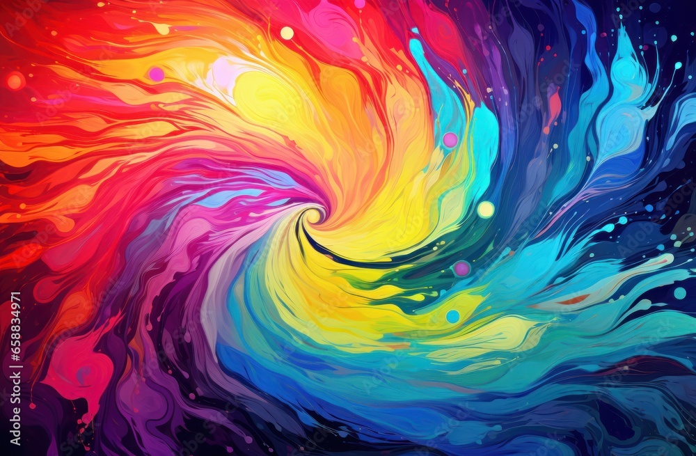 a colorful swirl of paint a colorful swirl of paint