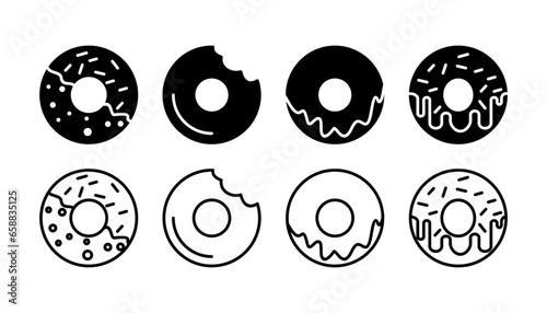 Donut icon vector. doughnut icon. donut logo