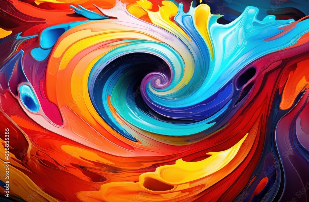 a colorful swirl of paint