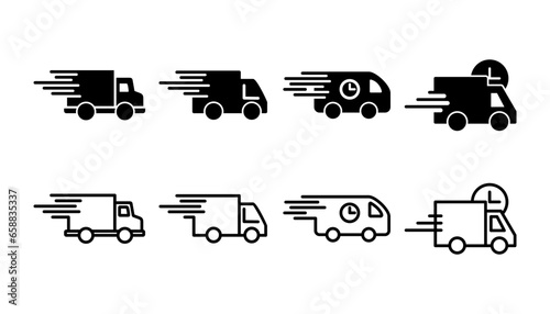 Delivery icon vector. Shipping fast delivery icon