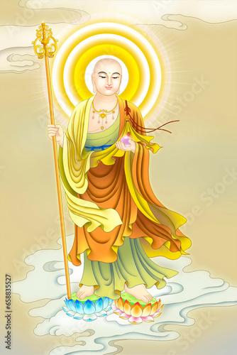 Bodhisattva King Ksitigarbha of the Great Vow (Earth Store Bodhisattva)