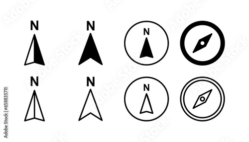 Compass icon vector. navigation icon