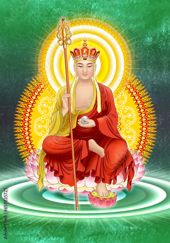 Bodhisattva King Ksitigarbha of the Great Vow (Earth Store Bodhisattva)