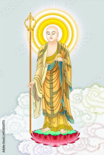 Bodhisattva King Ksitigarbha of the Great Vow (Earth Store Bodhisattva)