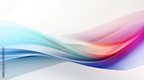 Design background with colorful wavy lines © Left