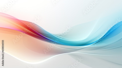 Design background with colorful wavy lines © Left