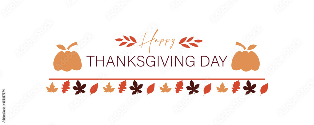 Greeting banner for Happy Thanksgiving Day 