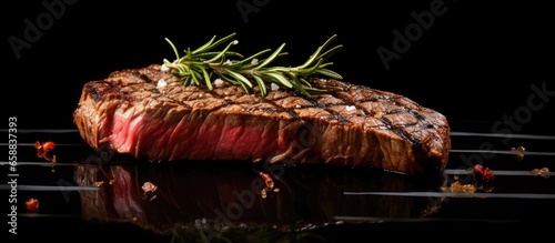 steak made from beef With copyspace for text