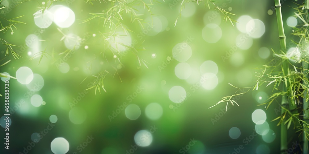 green bamboo forest background with lots of bokeh and blur green bamboo forest background with lots of bokeh and blur