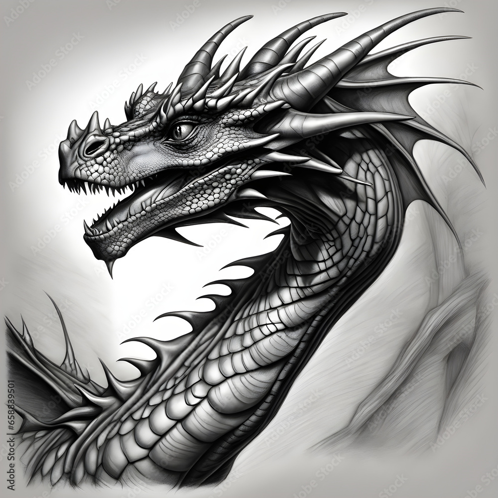Quest for the Land of Magic: Fantastic Dragon Colored Pencil Art.(Generative AI) Quest for the Land of Magic: Fantastic Dragon Colored Pencil Art.(Generative AI)