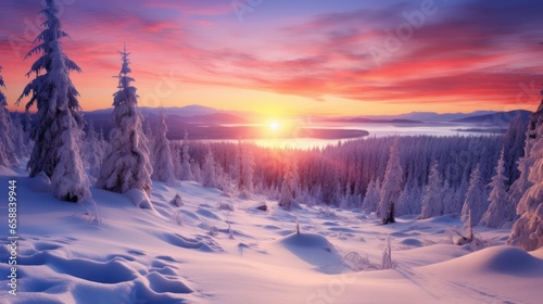 Background design for Winter Natural Landscape