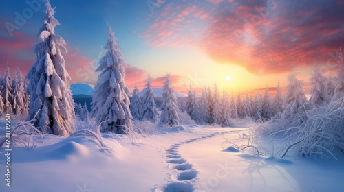 Background design for Winter Natural Landscape © Left