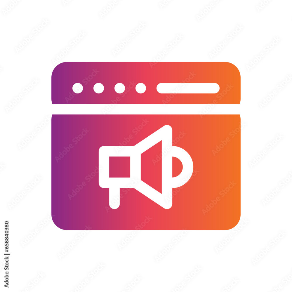 content marketing flat gradient icon