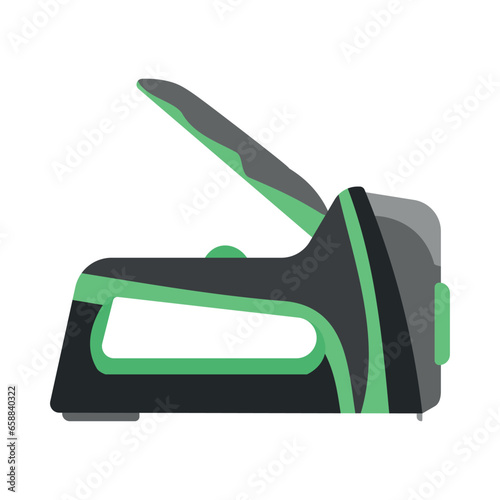 Staple gun on white background