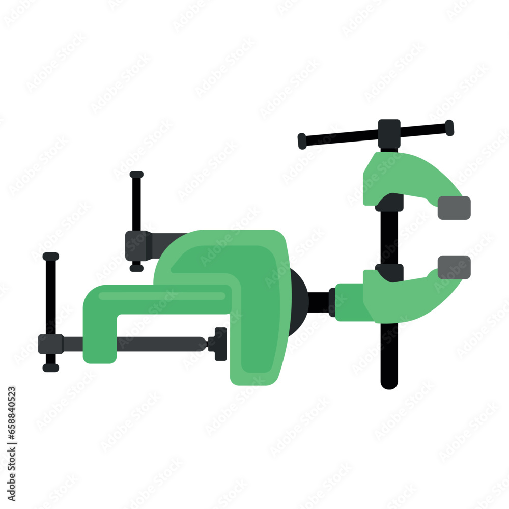 Bench clamp on white background