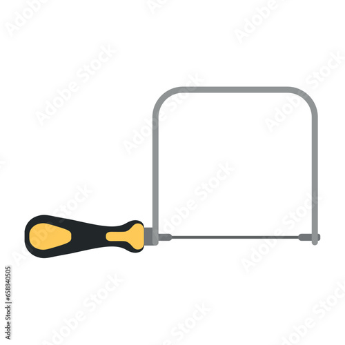 Fret saw on white background