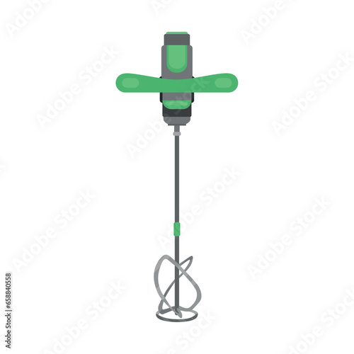 Manual construction mixer on white background