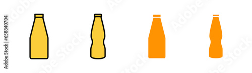 Bottle icon set for web and mobile app. bottle sign and symbol