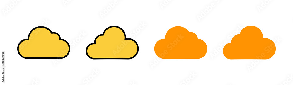 Cloud icon set for web and mobile app. cloud sign and symbol Cloud icon set for web and mobile app. cloud sign and symbol