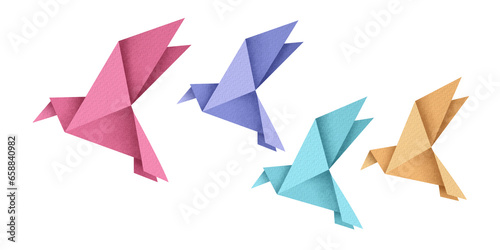 Origami bird paper concept