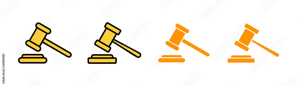 Gavel icon set for web and mobile app. judge gavel sign and symbol. law icon. auction hammer Gavel icon set for web and mobile app. judge gavel sign and symbol. law icon. auction hammer