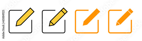 Edit icon set for web and mobile app. edit document sign and symbol. edit text icon. pencil. sign up