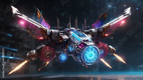 spaceship, alien spaceship, flying craft, modern flying saucer,cartoon,spaceship in space